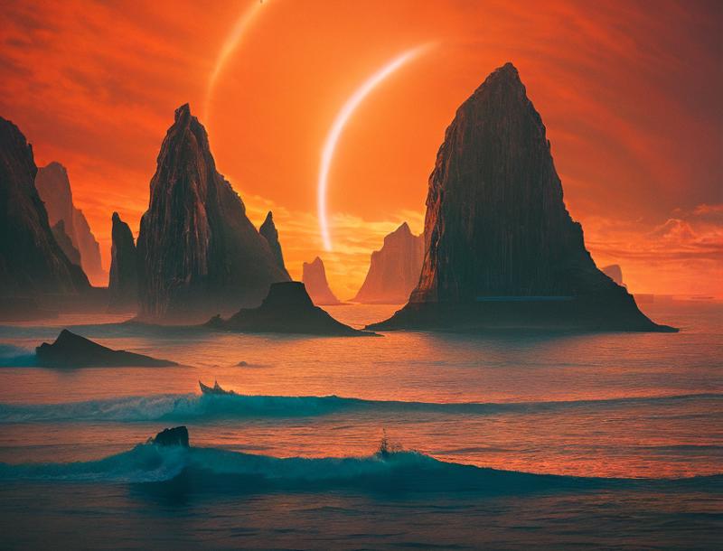 05466-3580716901-1607-ocean planet landscape, alien buildings, huge red sun , (cinematic look_1.4), soothing tones, insane details, intricate details,.png